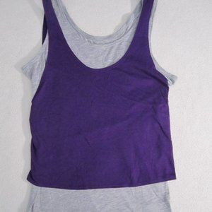 Zumba Women Top M Purple Duo Long Tank